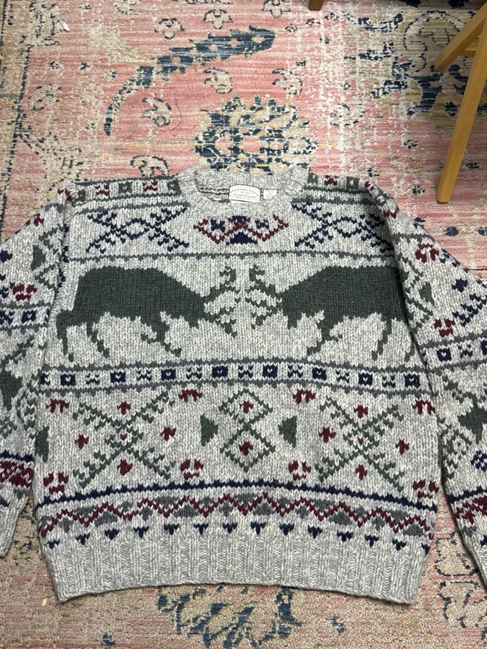 American Eagle Handknit Wool Sweater